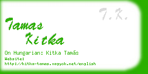 tamas kitka business card